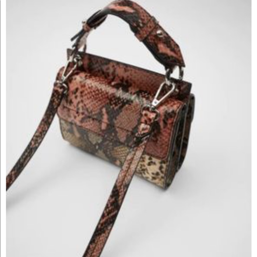 Zara faux snake skin purse